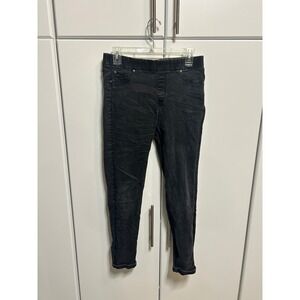 Liverpool Womens Pull On Skinny Jeans Faded Black Denim Leggings Size 6 28